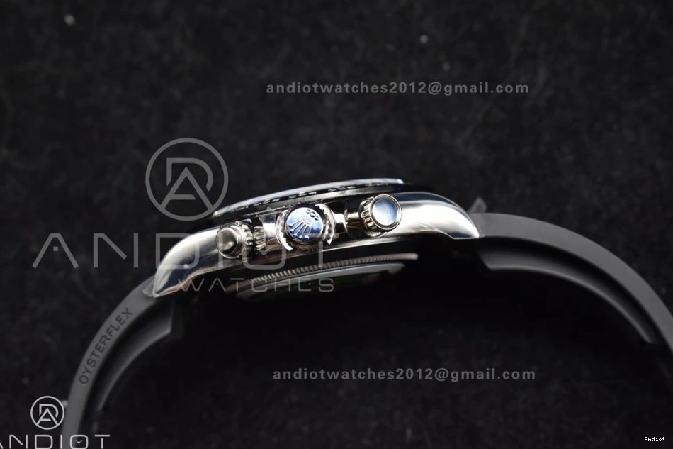 BTF Rubber Diamonds Black Daytona Edition Strap 116519 768 SA Modern Oysterflex on Best 1:1 Dial 0815